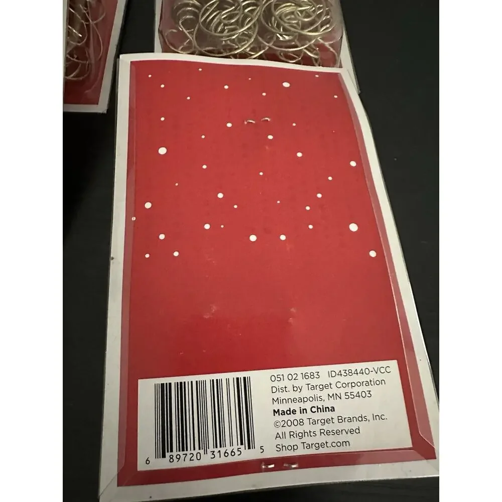 Christmas Gold Swirl Ornament Hooks - 4 Packs of 16 Ornament Hooks - NEW
